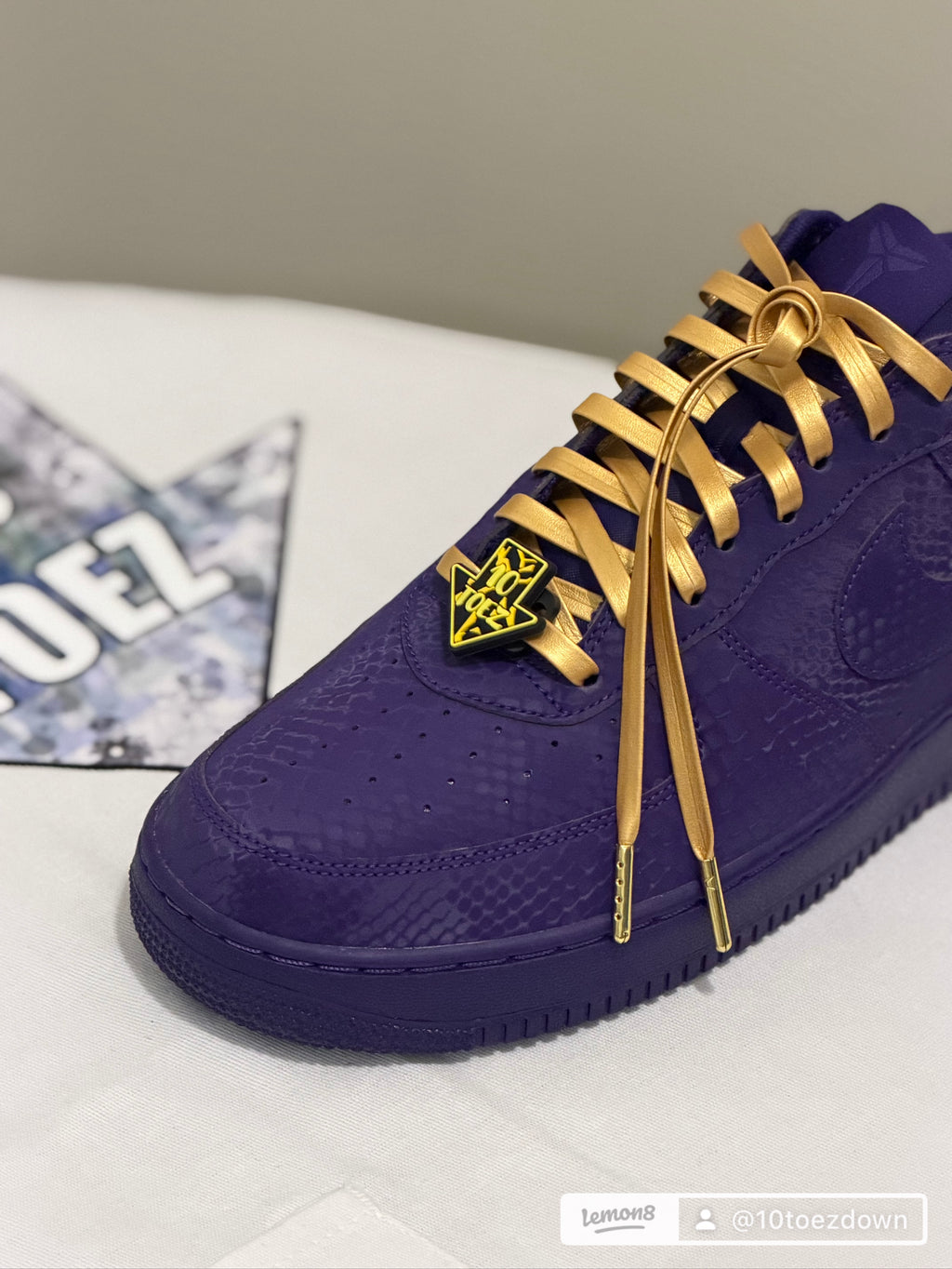 Gold Leather PU Laces