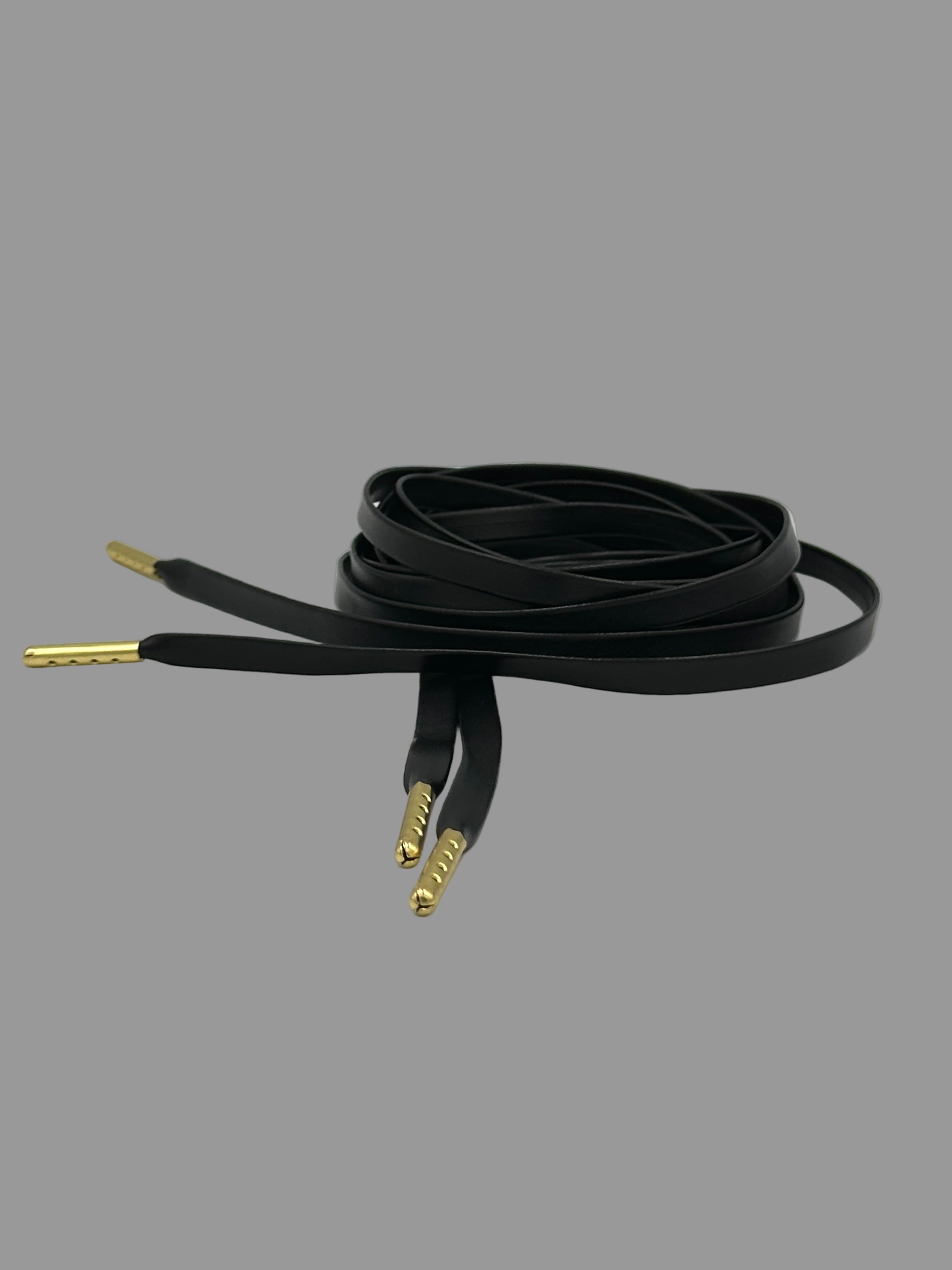 Black Leather PU Laces
