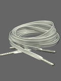 Silver Leather PU Laces