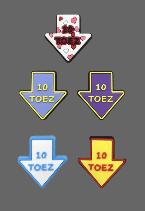 10 Toez Down Jibbitz