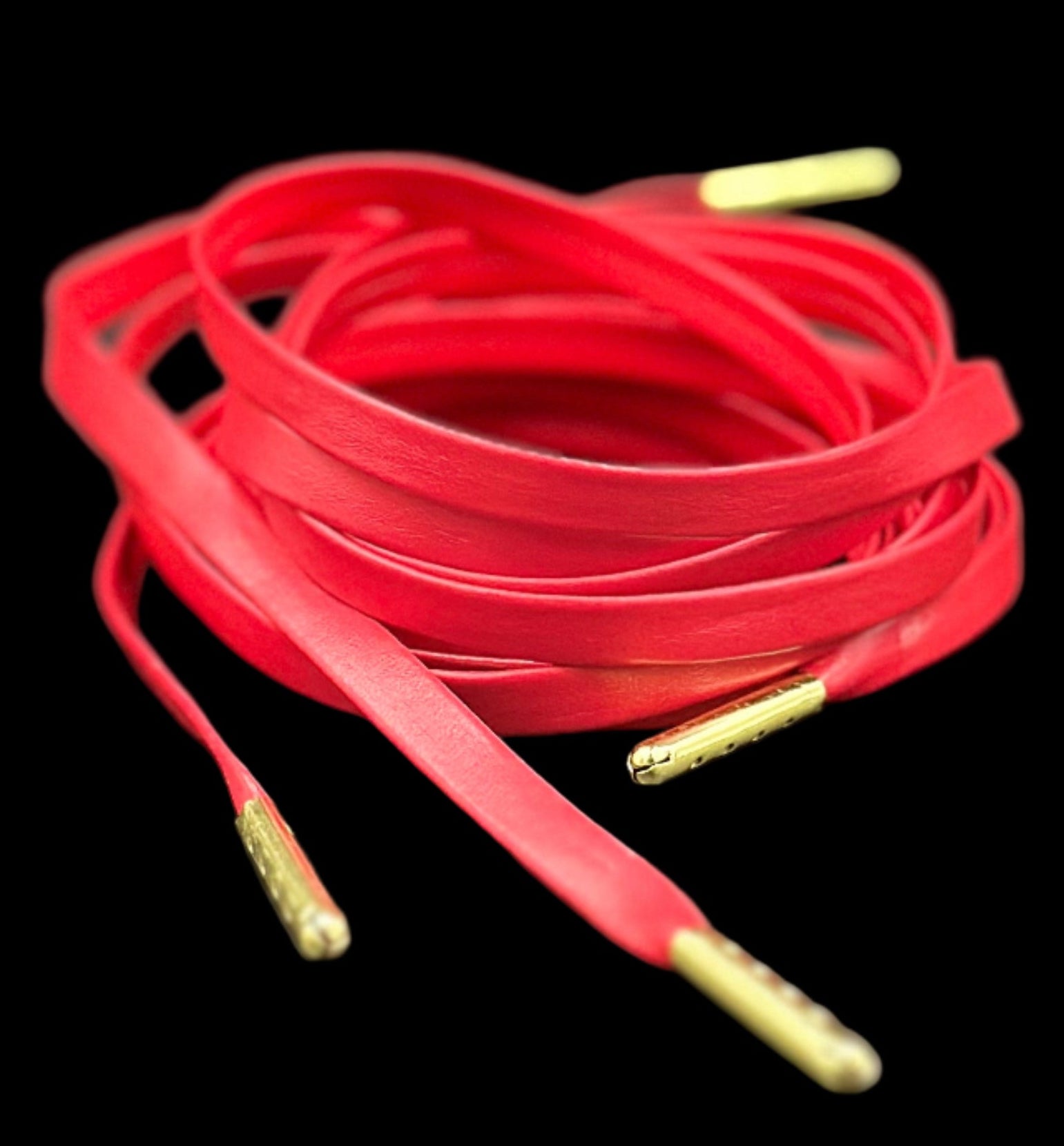 Fire Red Leather PU Laces