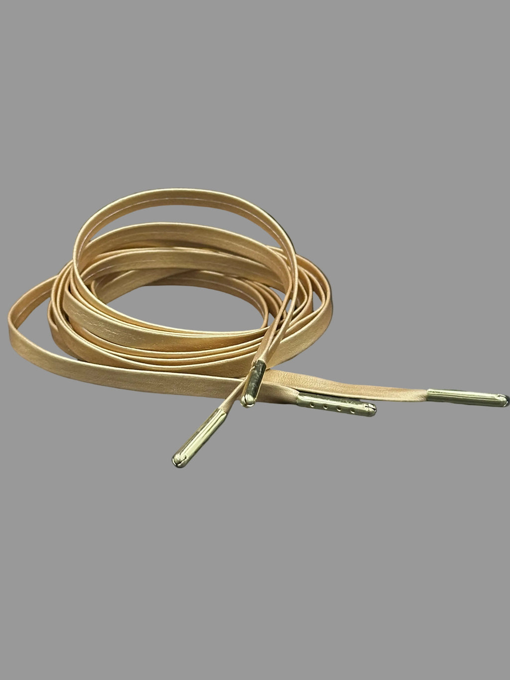 Gold Leather PU Laces