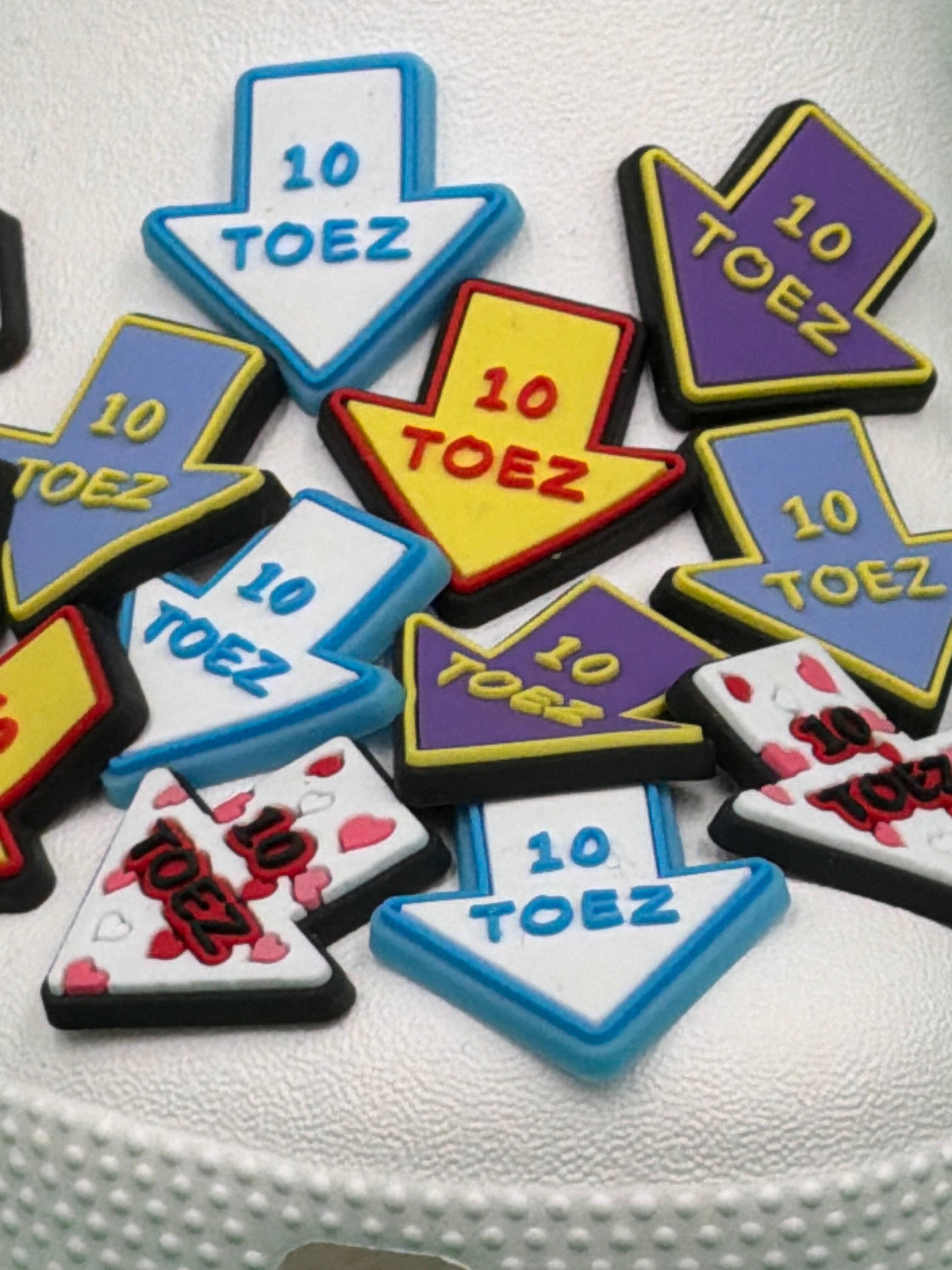 10 Toez Down Jibbitz