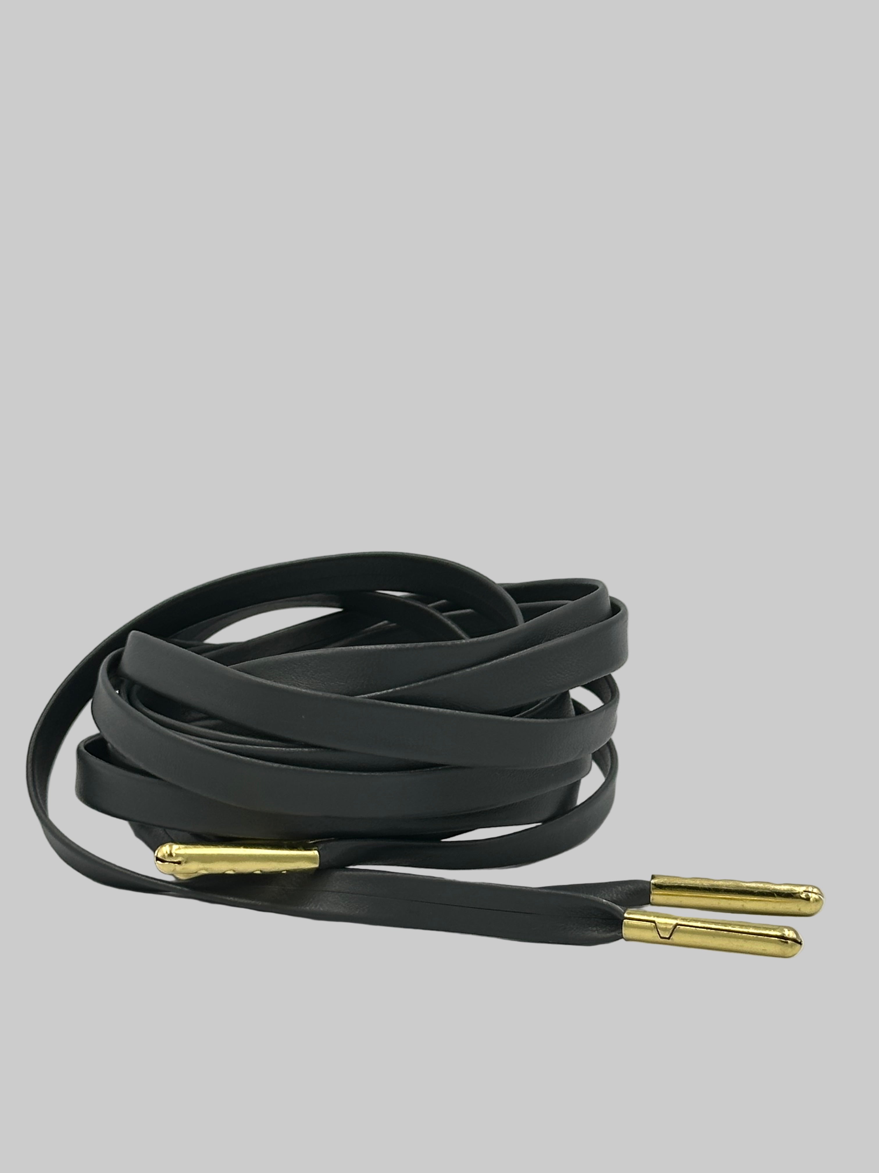 Dark Grey Leather PU Laces