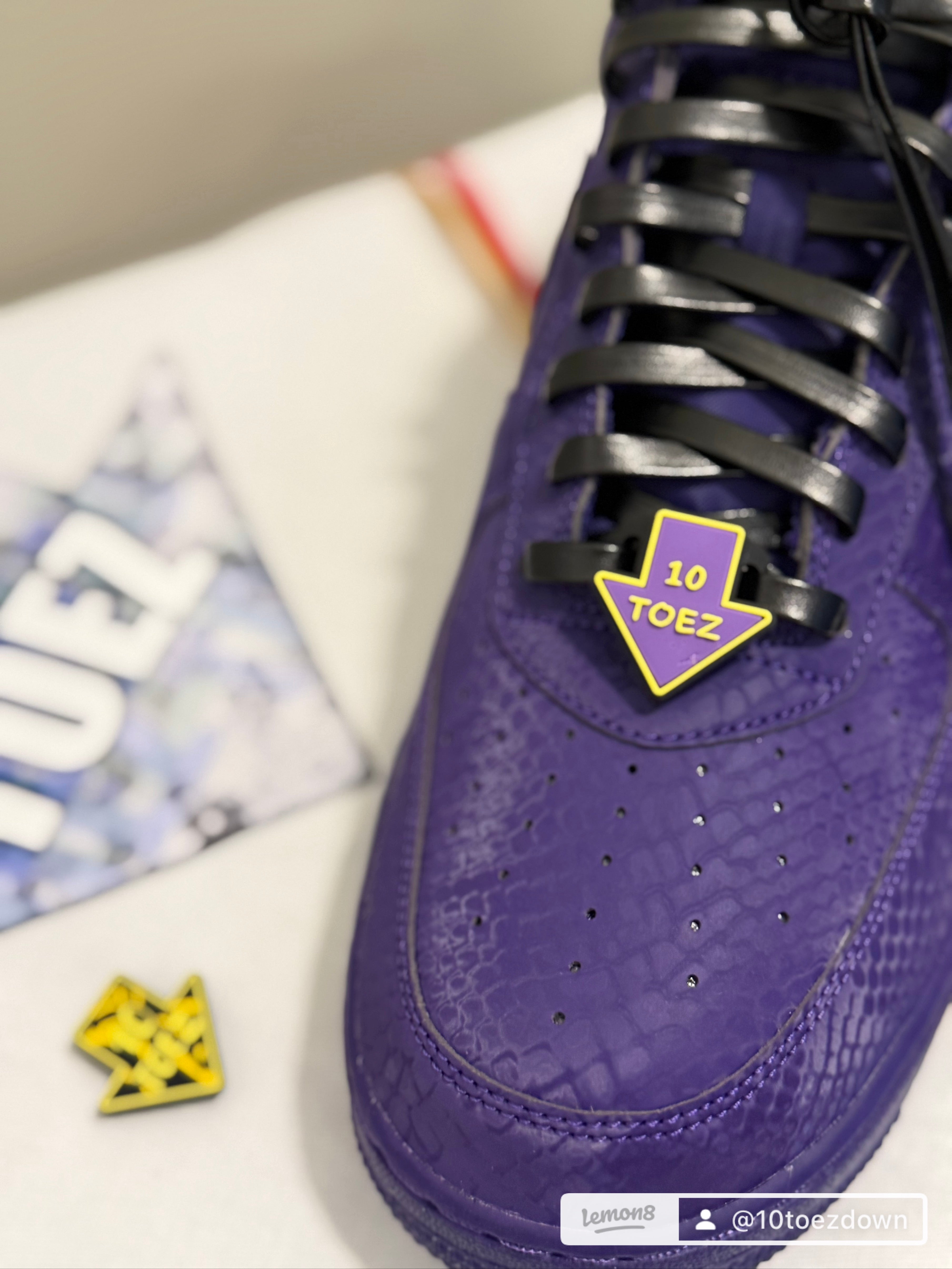 Purp & Yellow Sneaker Lace Jibbitz