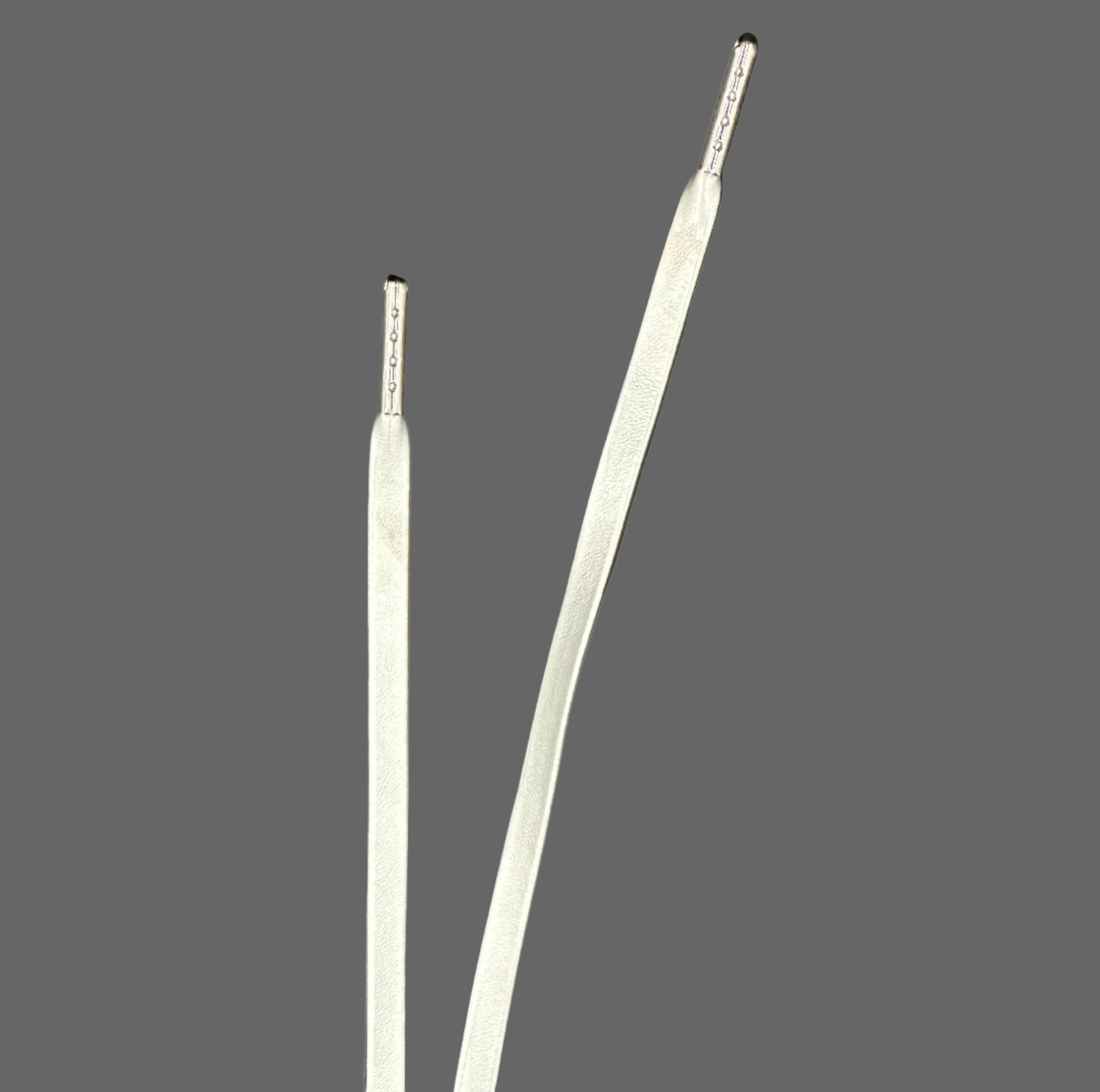 Silver Leather PU Laces