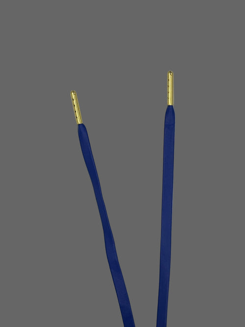 Blue Leather PU Laces