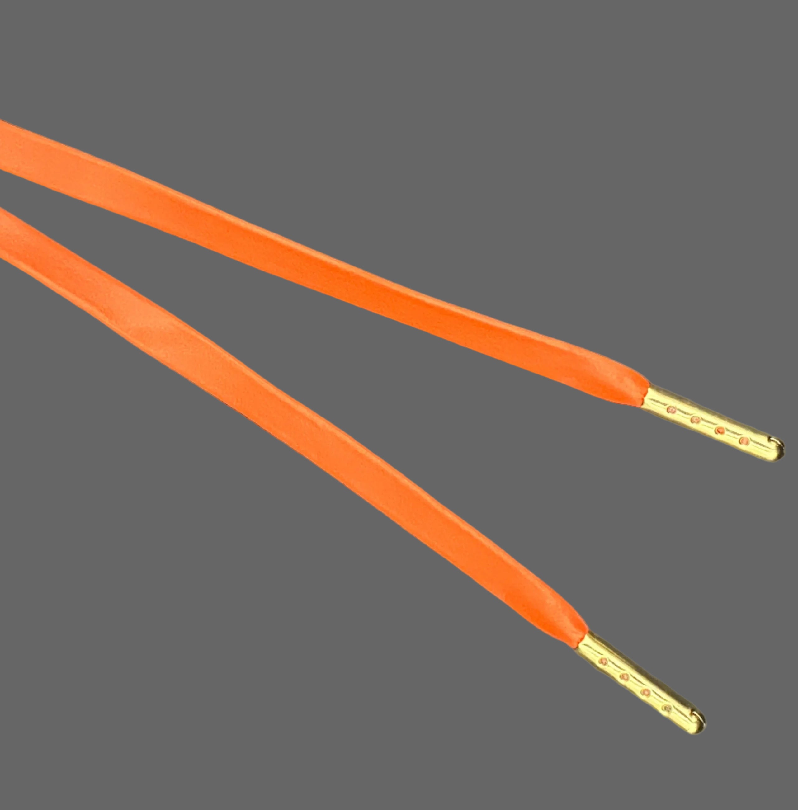 Orange Leather PU Laces