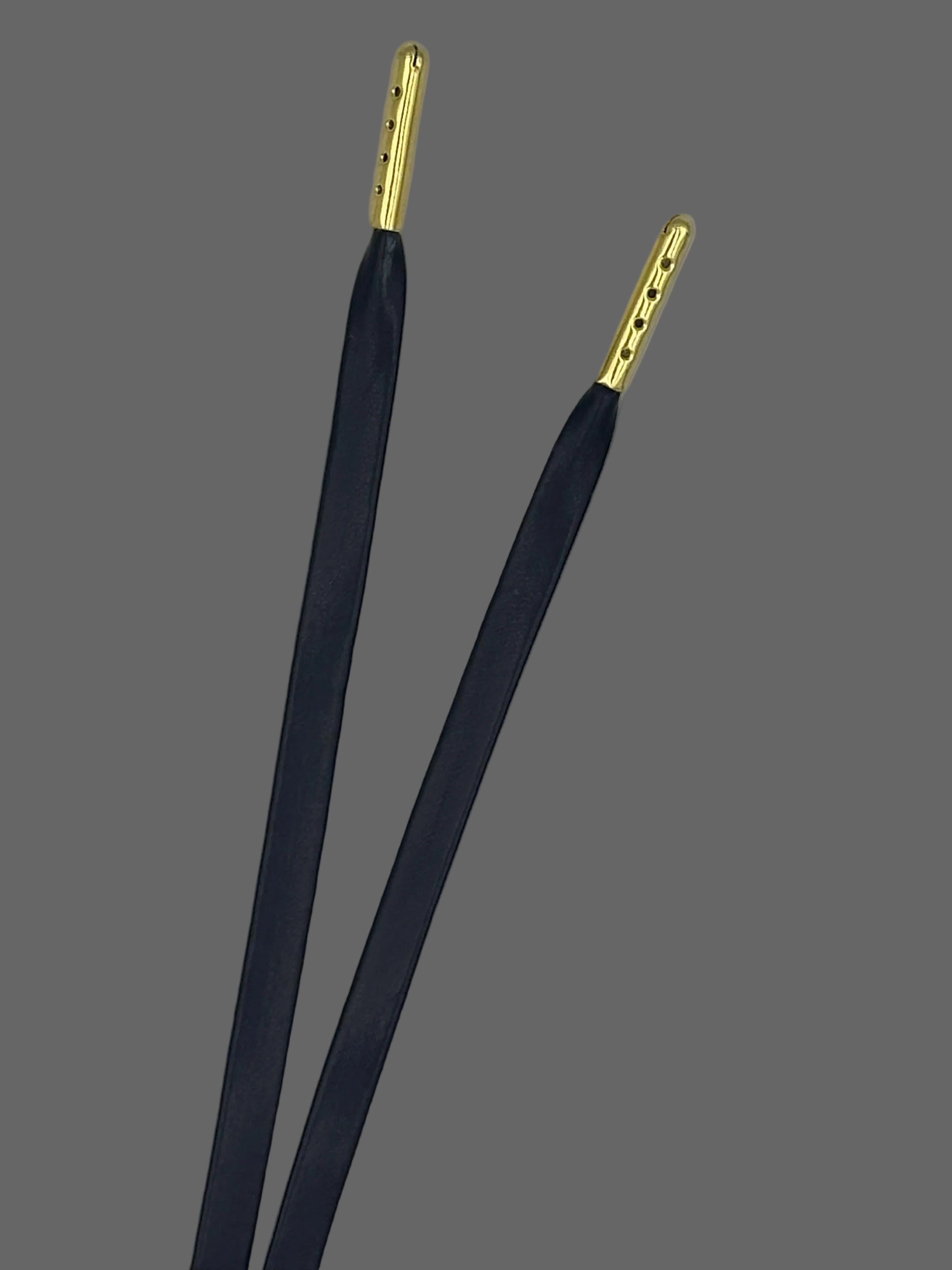 Navy Blue Leather PU Laces