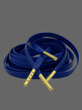 Blue Leather PU Laces