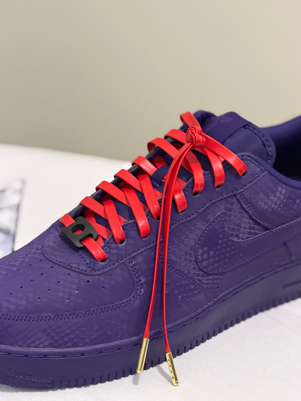 Fire Red Leather PU Laces